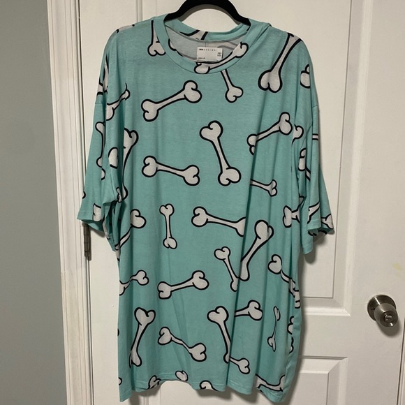 Asos oversized dress with cute bone print size US 8 - Picture 3 of 6